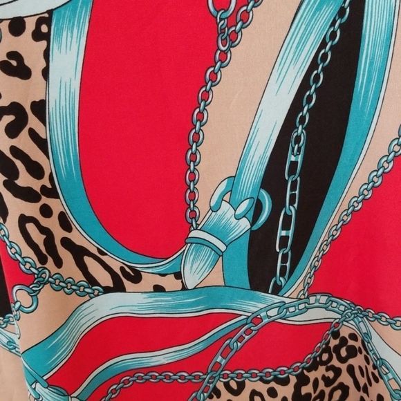 Red Animal Print Maxi Skirt - Picture 2 of 5